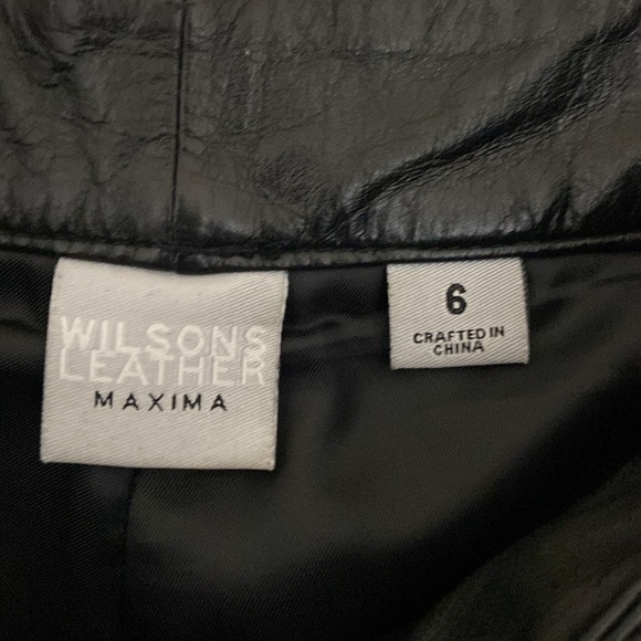 Wilson’s Leather Genuine Leather Lined Bootcut Jeans size 6 Moto Punk Party - Picture 6 of 11
